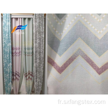 Beau tissu de rideau en polyester personnalisé d&#39;impression florale
